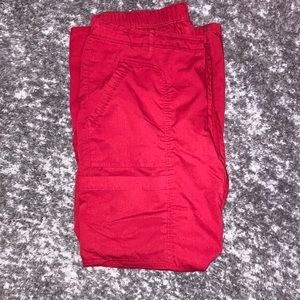 Scrub pants, color red, woman’s size medium(fits up to a large)
